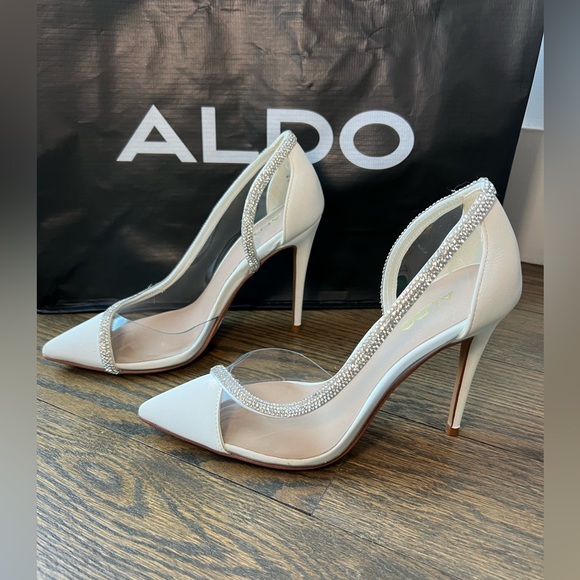 Aldo white heels the size is EUR 36, US 6 . Never wear it - Picture 5 of 7